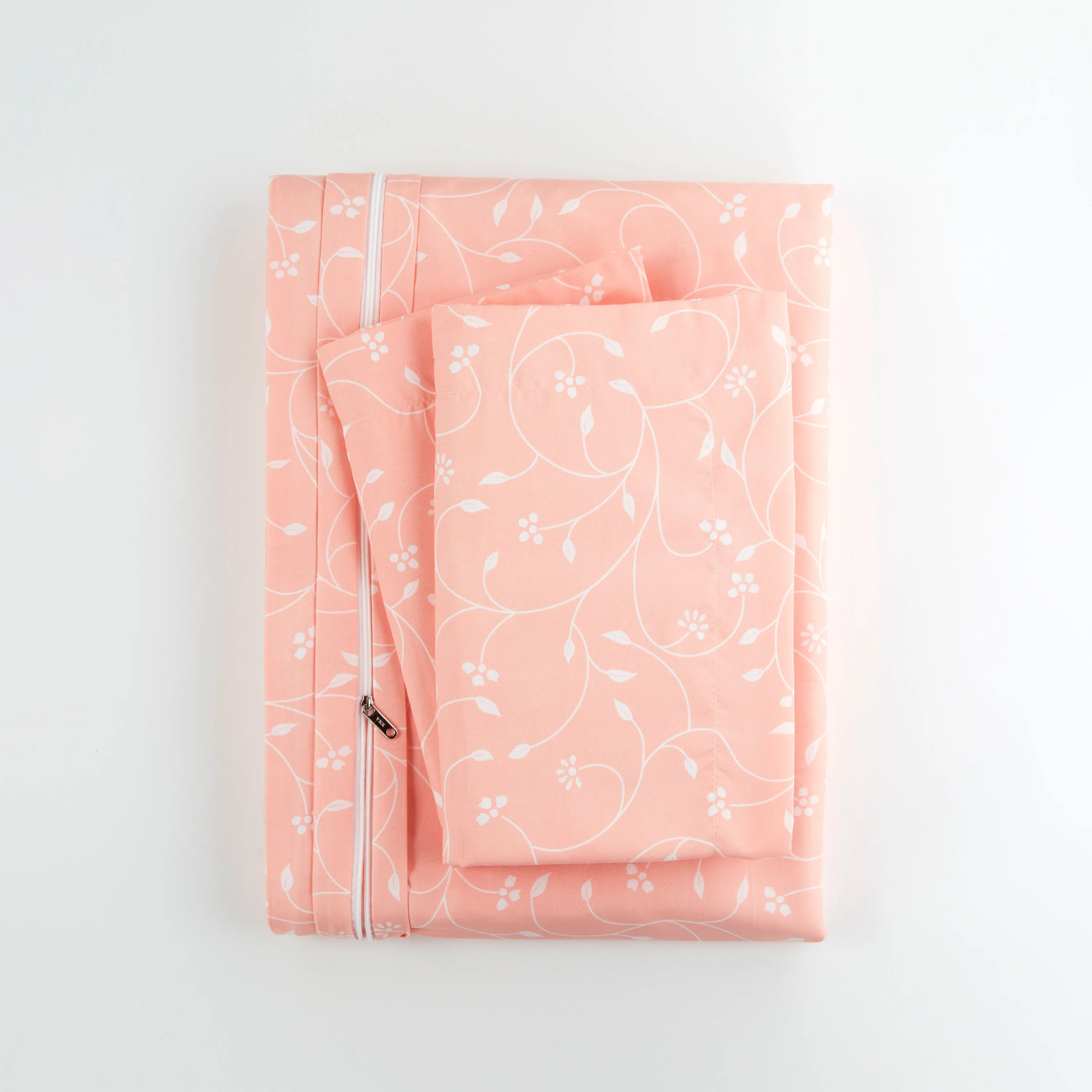 Pink Buds Pattern 3-Piece Duvet Cover Set