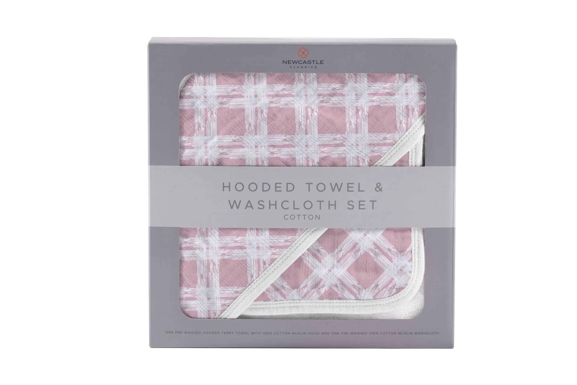 Pink Plaid Towel Set