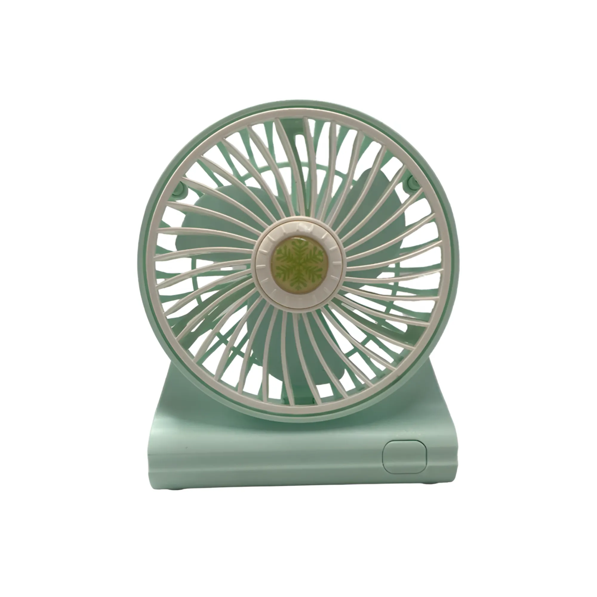 Portable Simple Stylish USB Rechargeable Desk Fan SQ2147 Green