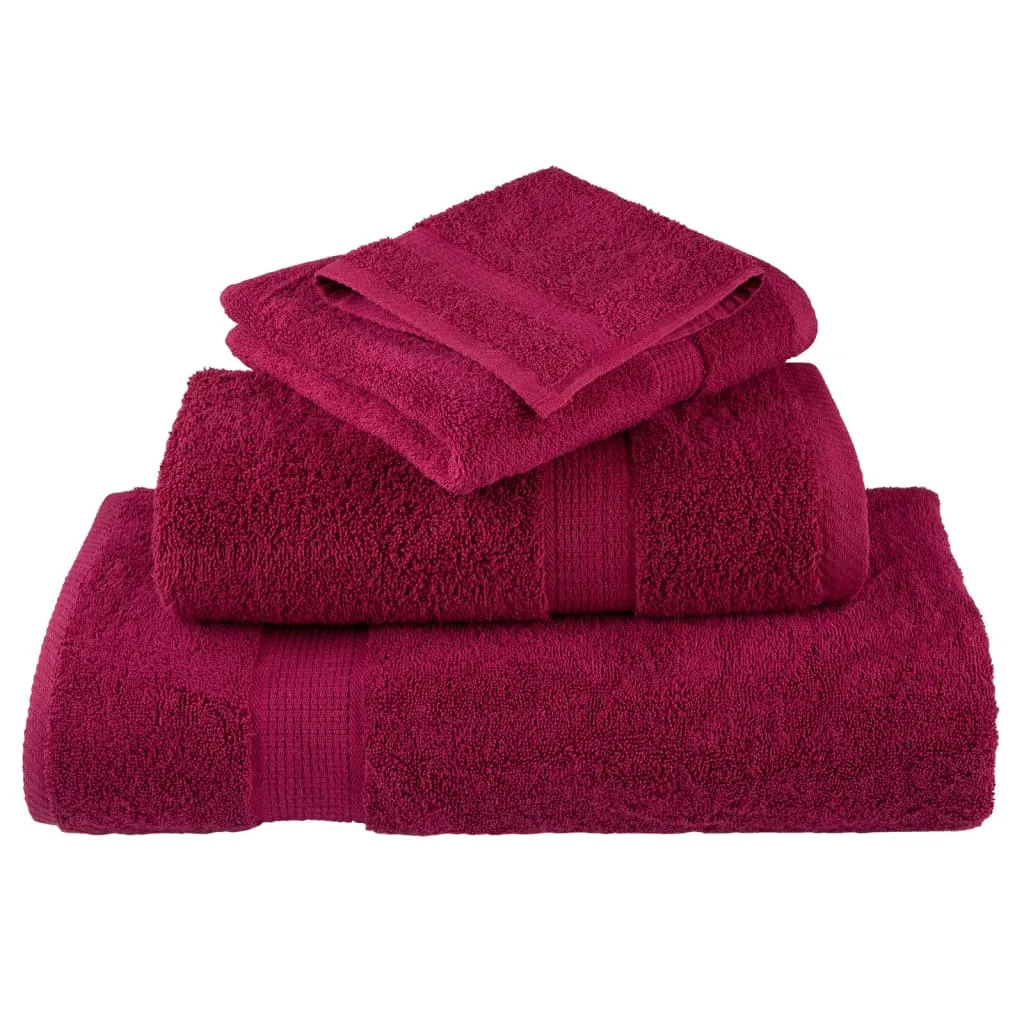 Premium Bath Towels 10pcs Bordeaux 100x150cm 600gsm 100% Cotton