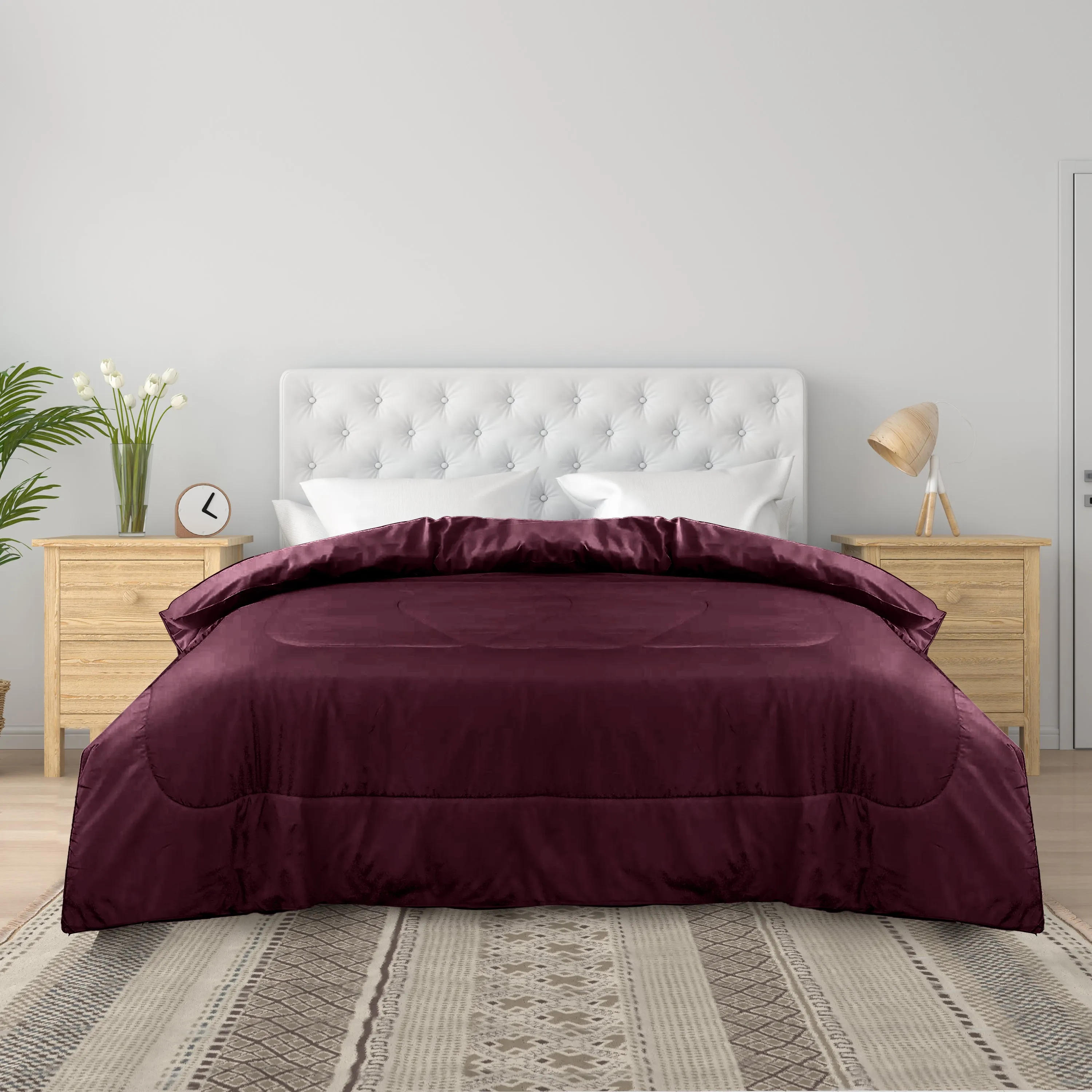 Premium Bordo 150x220cm All Season High quality Super Soft Comforter 1 Piece