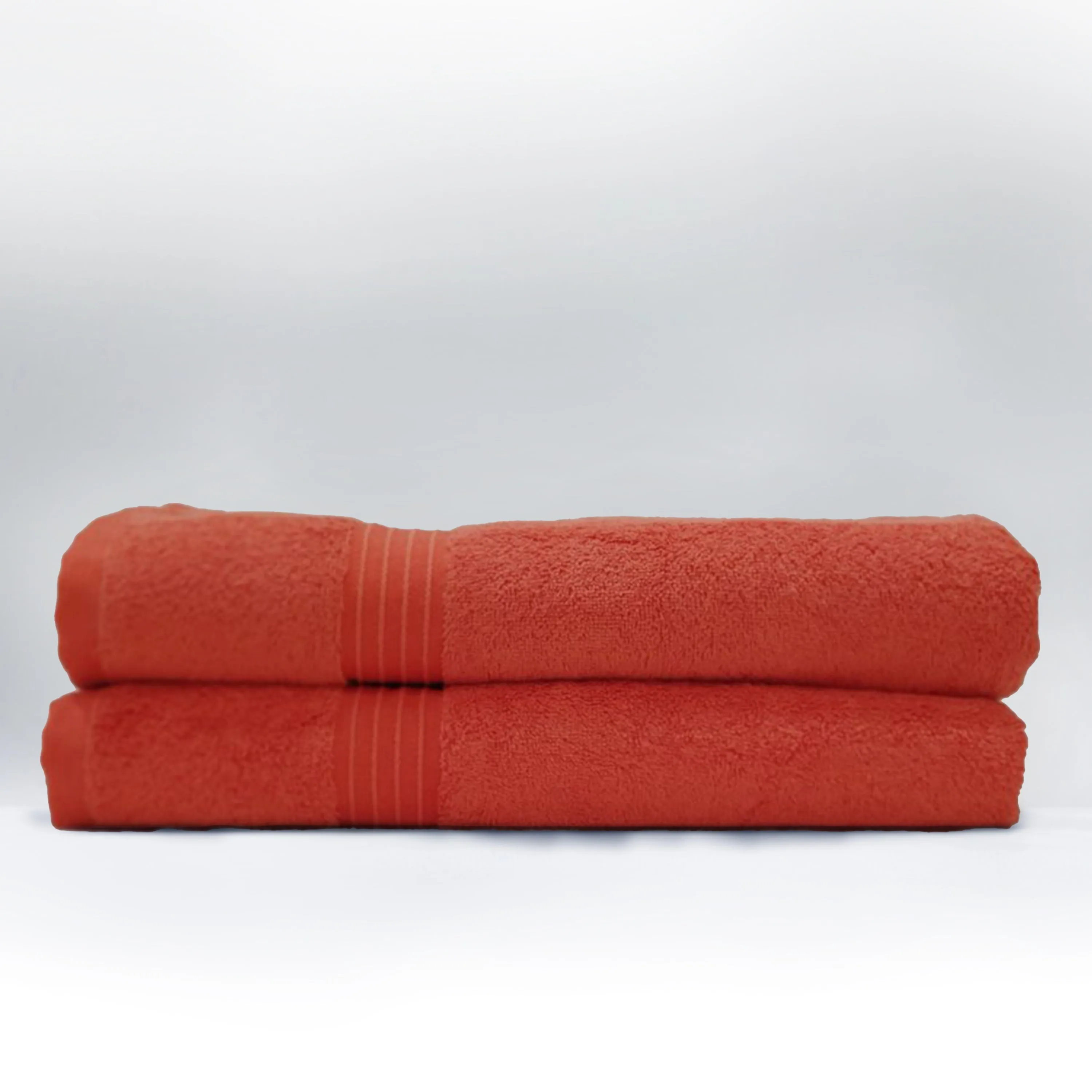 Premium Red Pack of 2 600gsm High Quality Cotton Bath Towel 70x140cm