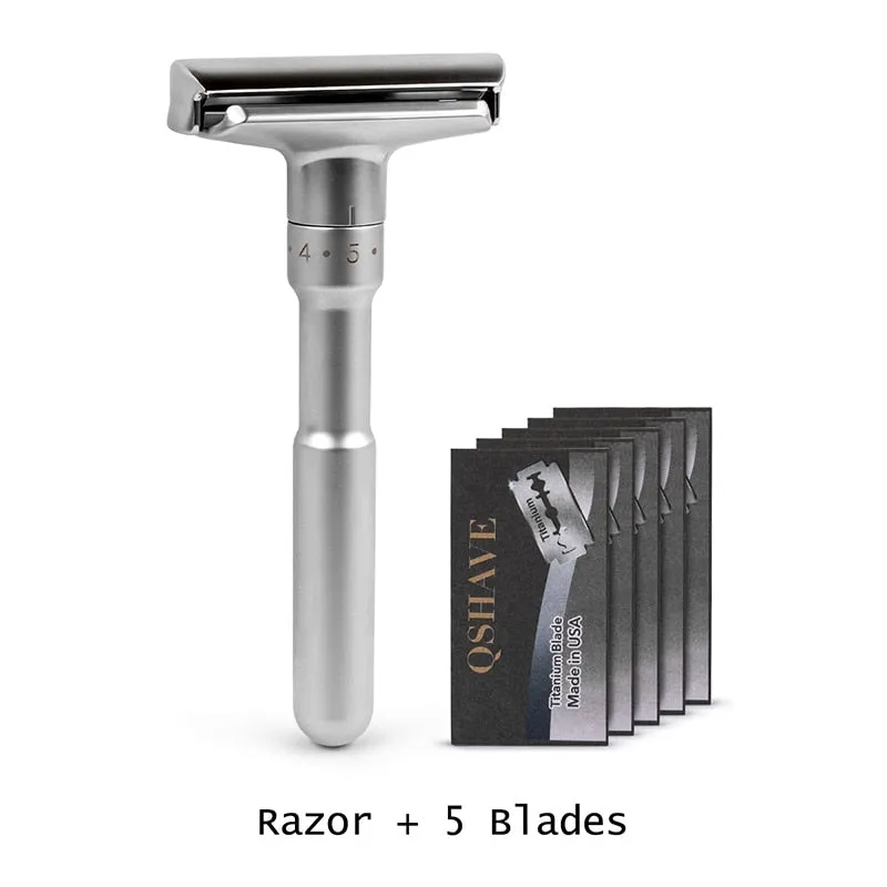 QSHAVE Adjustable  Double Edge Classic Safety Razor