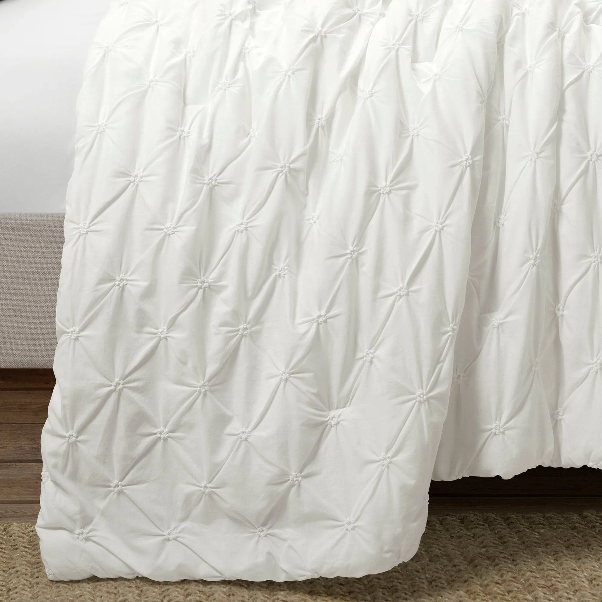 Ravello Pintuck Cotton Comforter 3 Piece Set