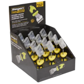 Razor Scraper with Comfort Grip Stubby Display Box of 12