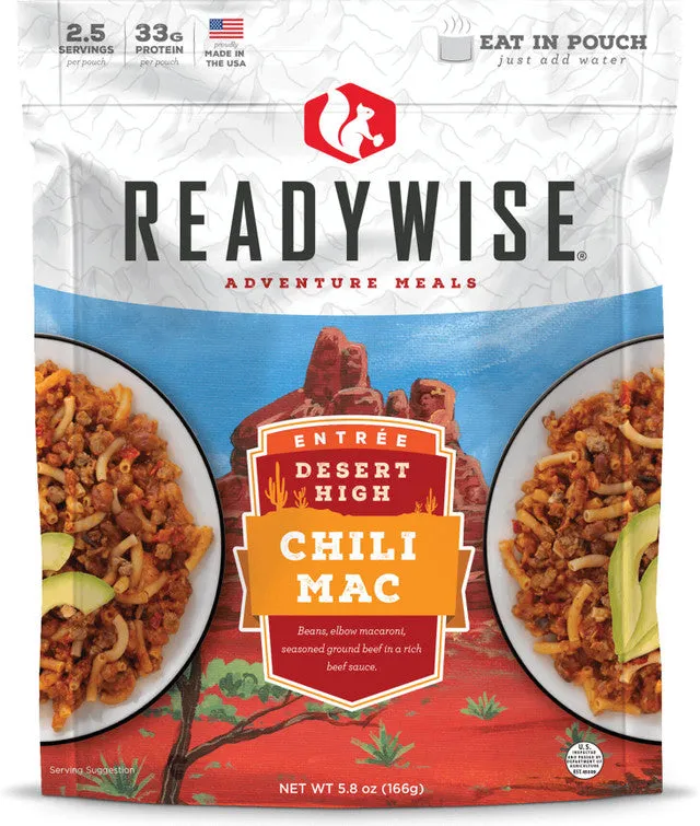 ReadyWise Chili Mac w Beef Dehydrated Food Pack