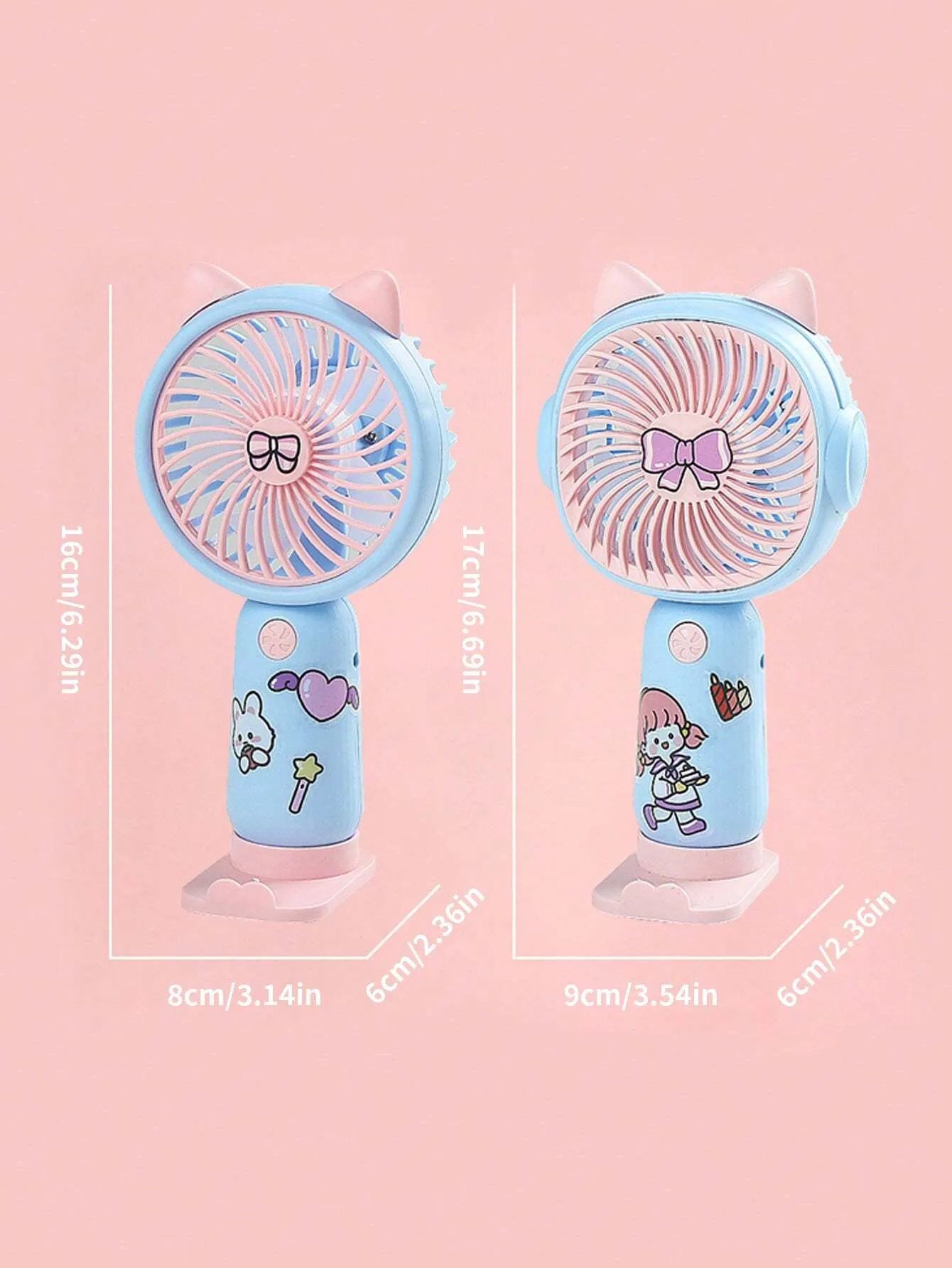 Rechargeable Mini Cartoon Handheld & Table Fan