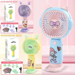 Rechargeable Mini Cartoon Handheld & Table Fan