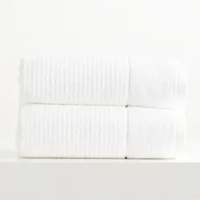 Renee Taylor Cambridge Textured 2 Piece Snow Bath Sheet Pack