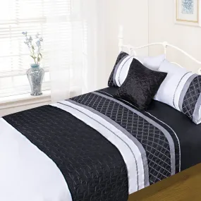 Retro Complete Bedding Set - Black (Bed in a bag)