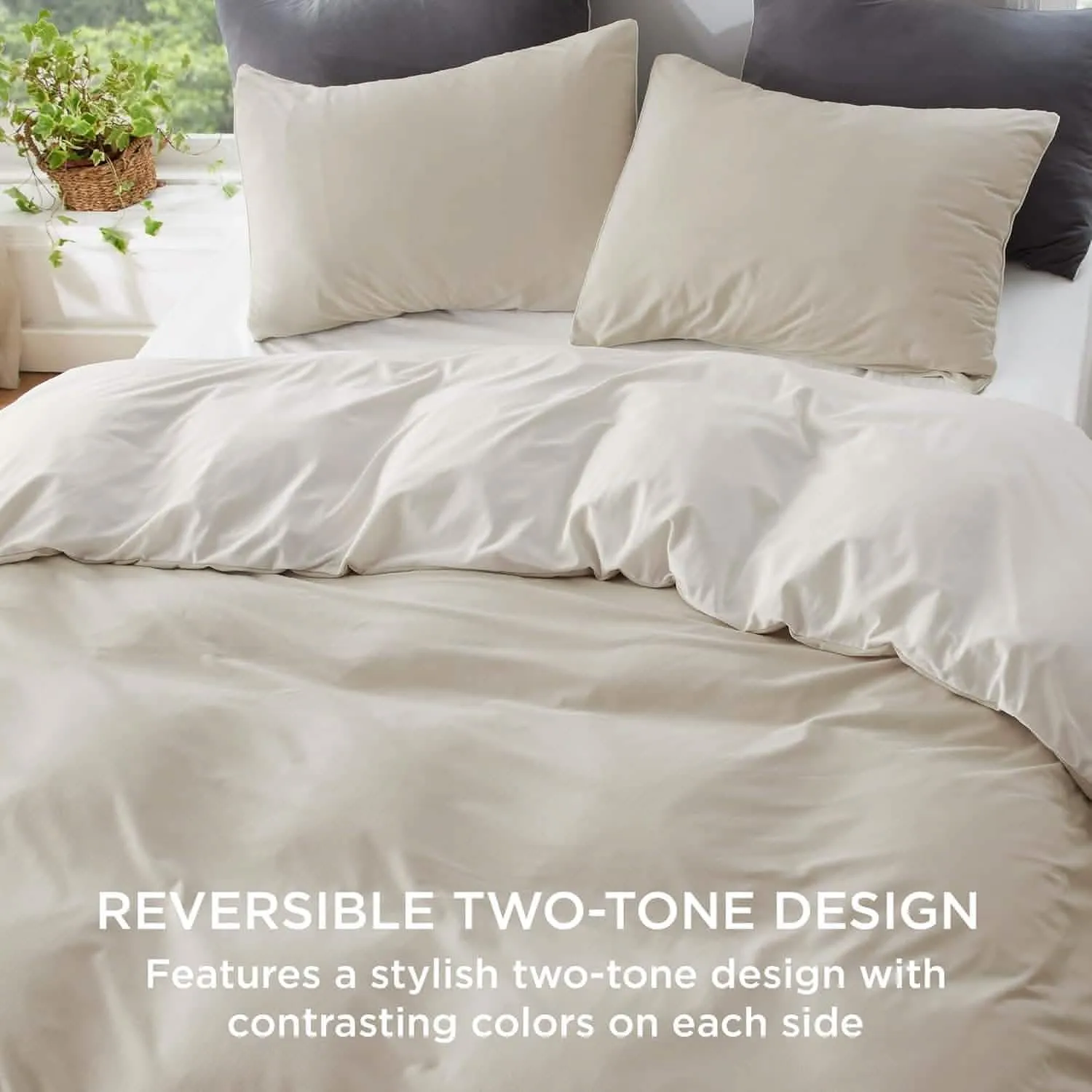 Reversible Two-Tone Sherpa Duvet Cover Set