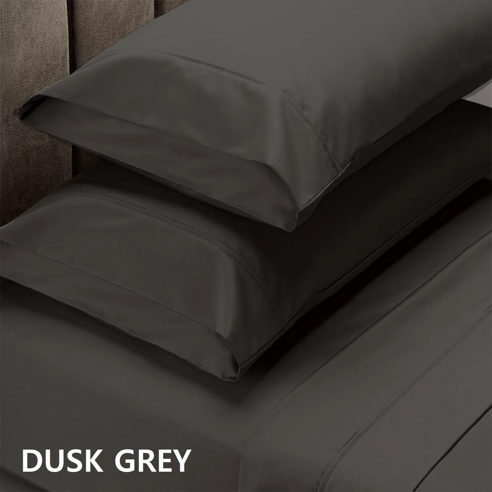 Royal Comfort 1500 Thread Count Cotton Rich Sheet Set 4 Piece Ultra Soft Bedding Queen Dusk Grey