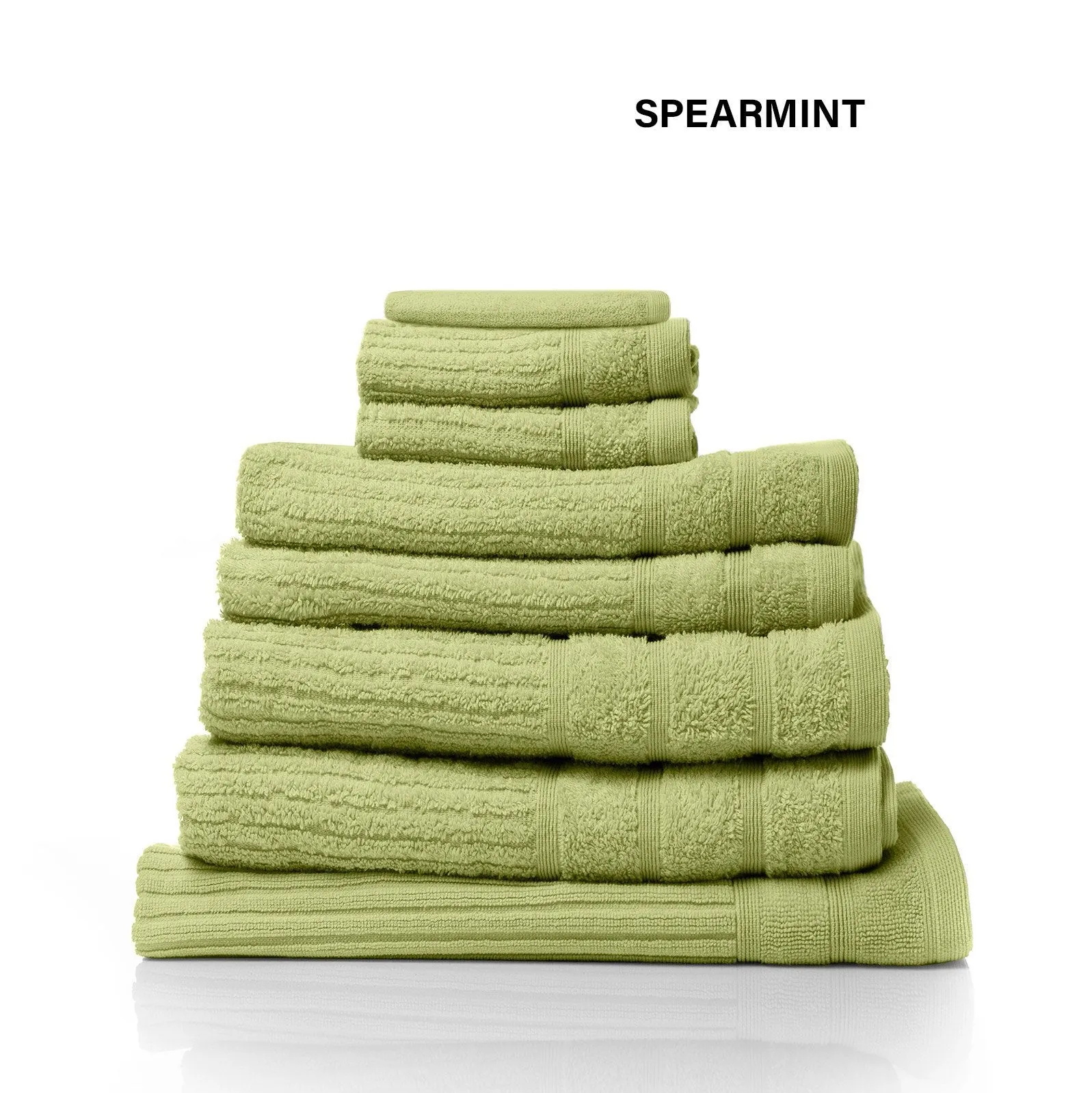 Royal Comfort Eden Egyptian Cotton 600GSM 8 Piece Luxury Bath Towels Set 8 Piece Spearmint