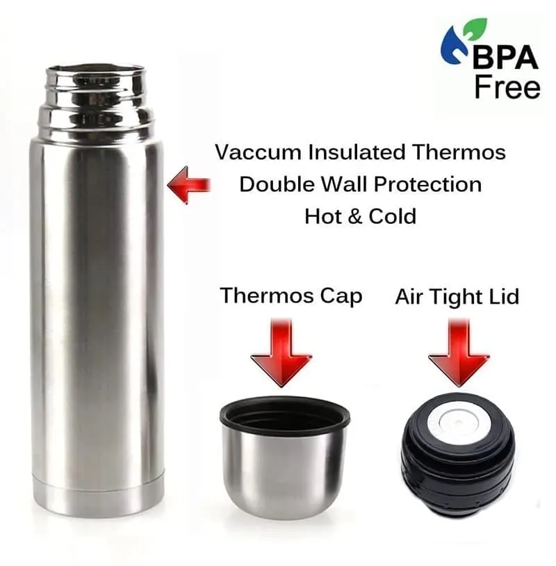 Royal Cuisine Double Walled Stainless Steel Vacuum Insulated Hydro Flask for Hot and Cold Drinks Water Bottle