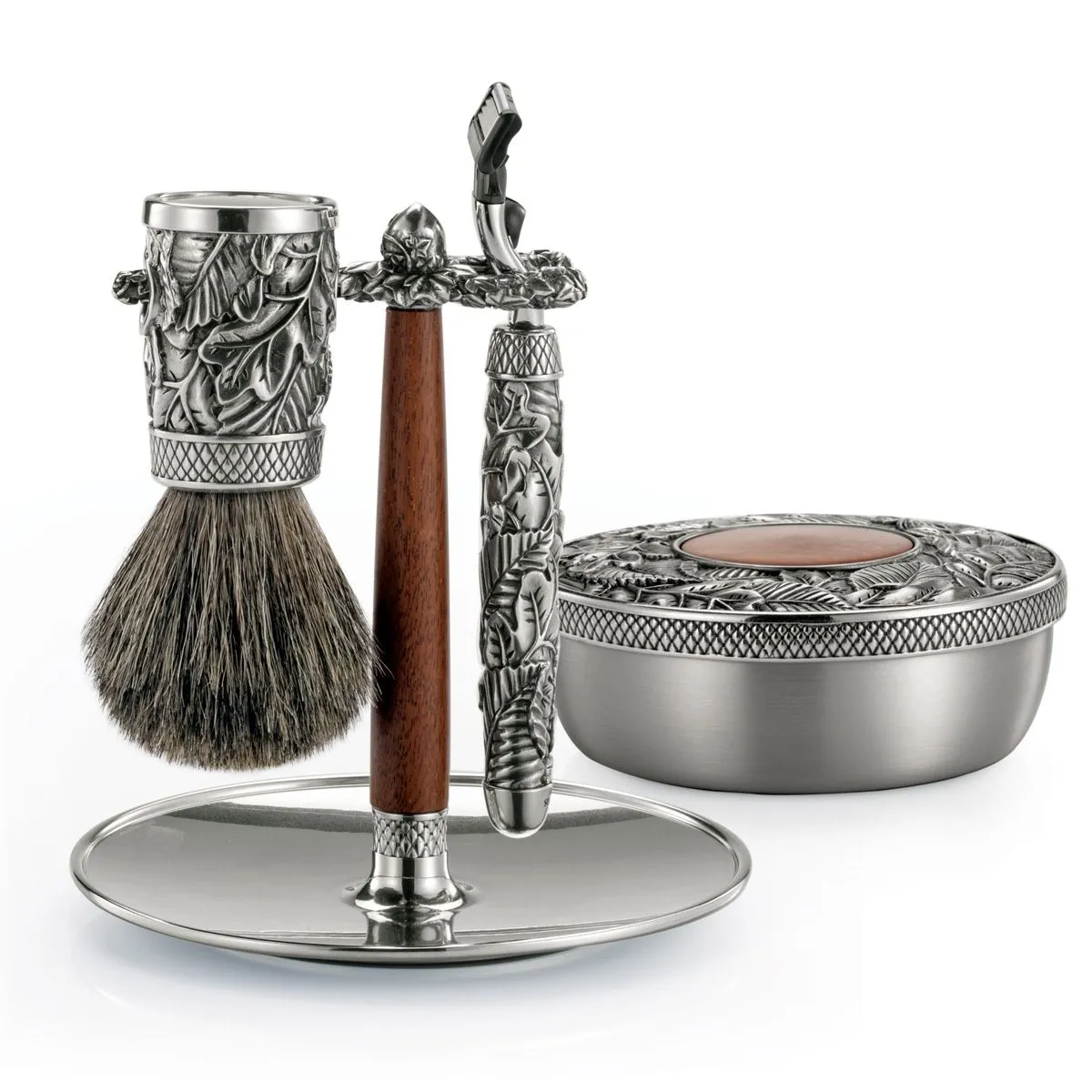 Royal Selangor Woodland Shaving Set