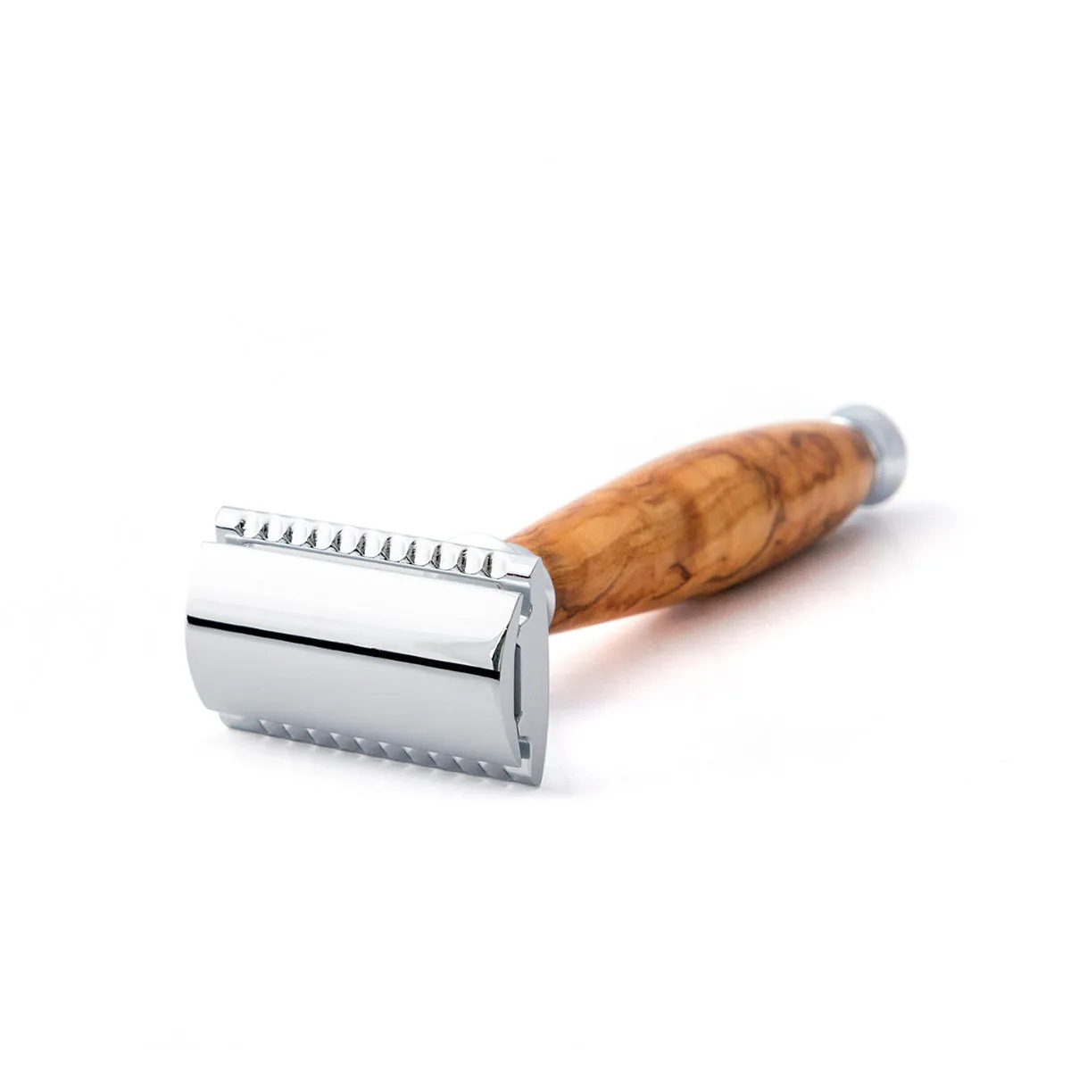 Safety Razor with Birch Wood Handle