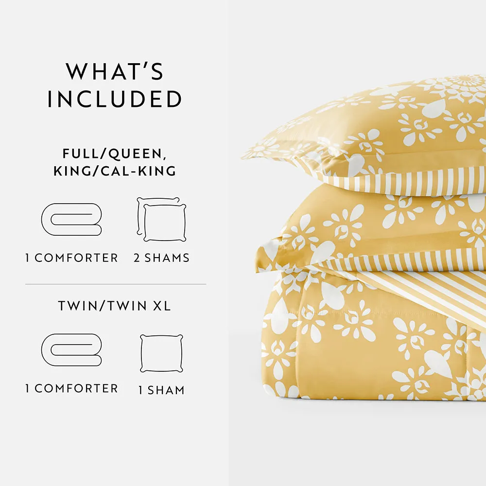 Sale - Patterned Down-Alternative Comforter Set