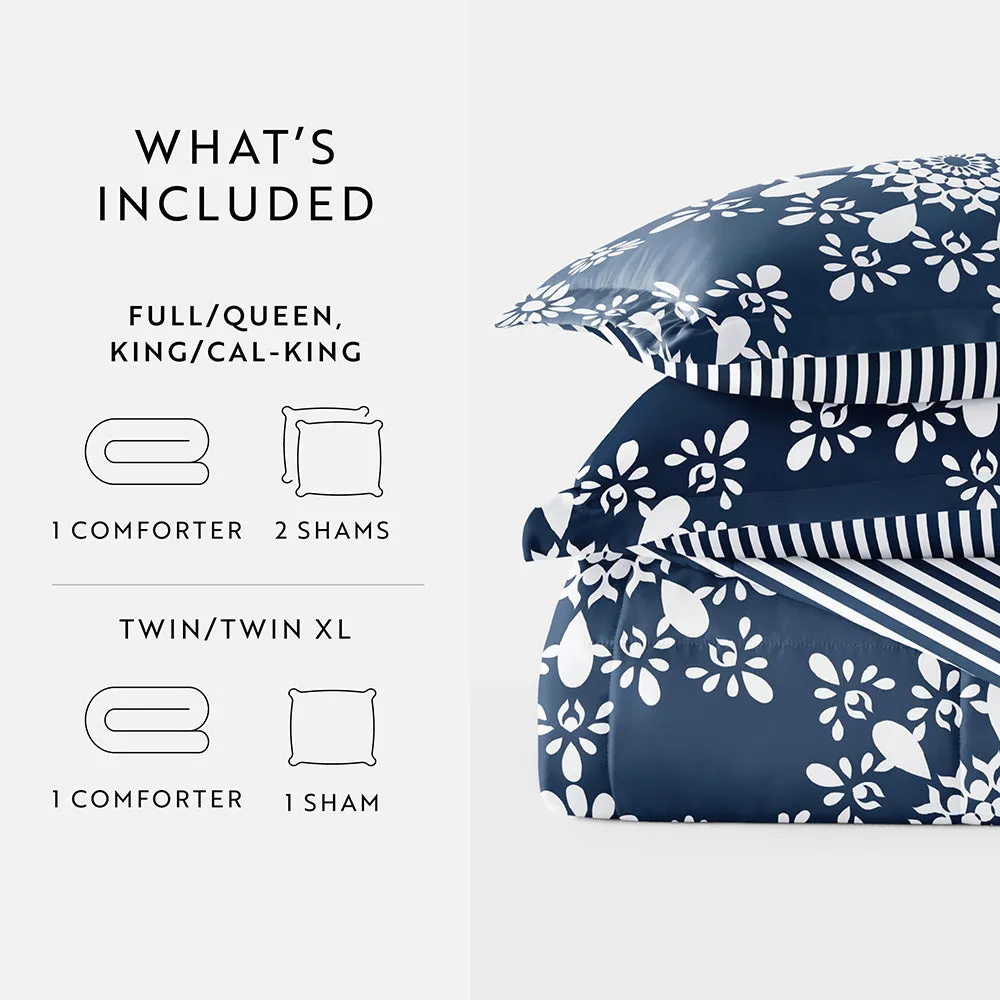 Sale - Patterned Down-Alternative Comforter Set