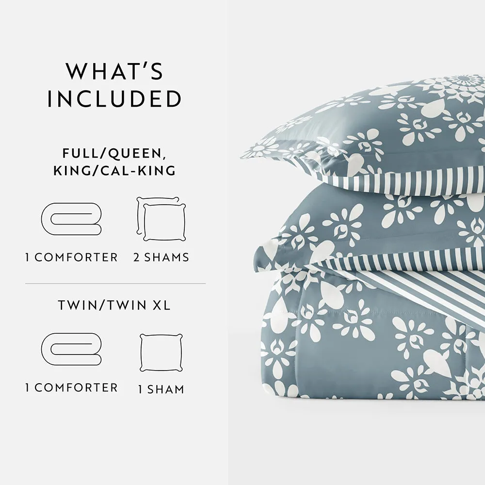 Sale - Patterned Down-Alternative Comforter Set