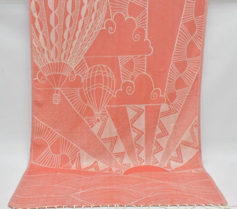 Salmon Sunrise 100% Cotton Towel