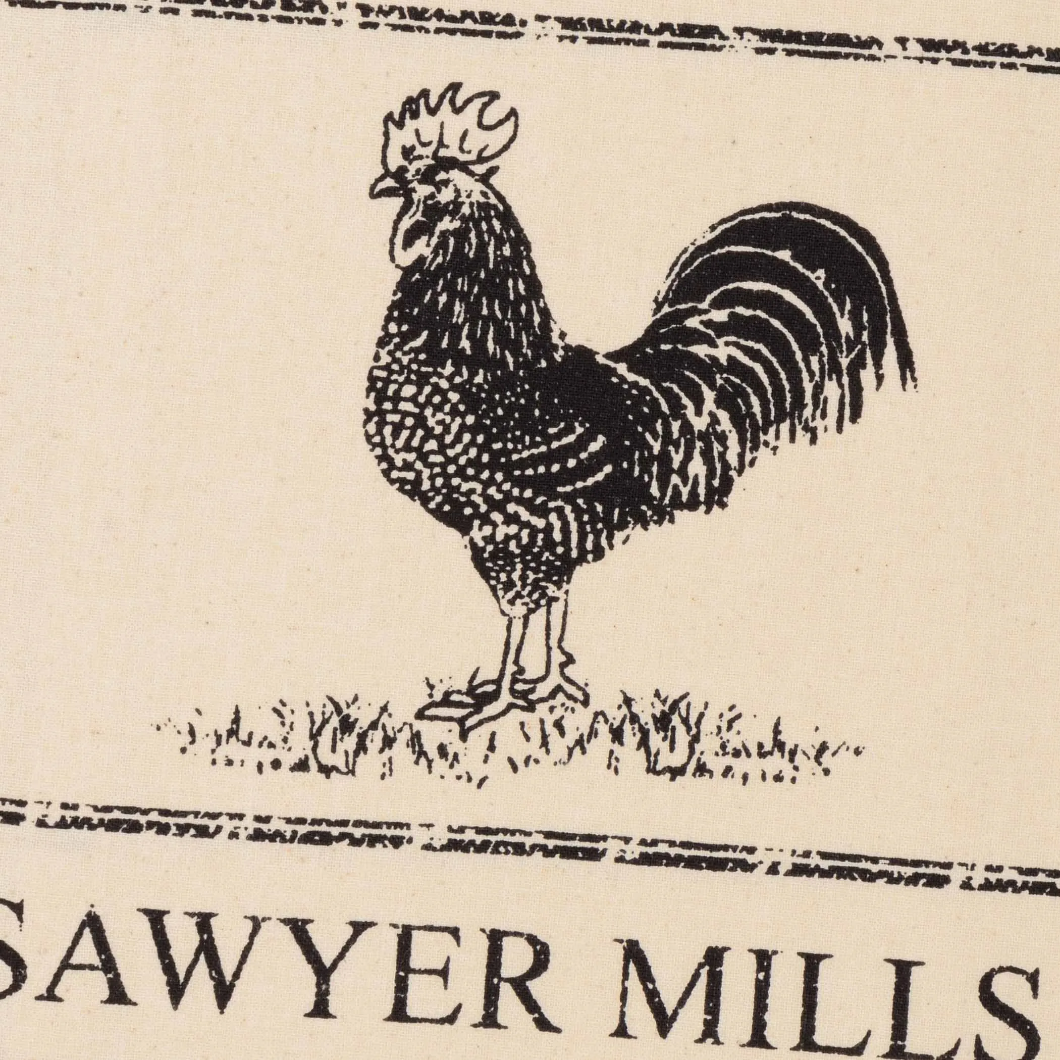 Sawyer Mill Charcoal Poultry Muslin Unbleached Natural Tea Towel 19x28