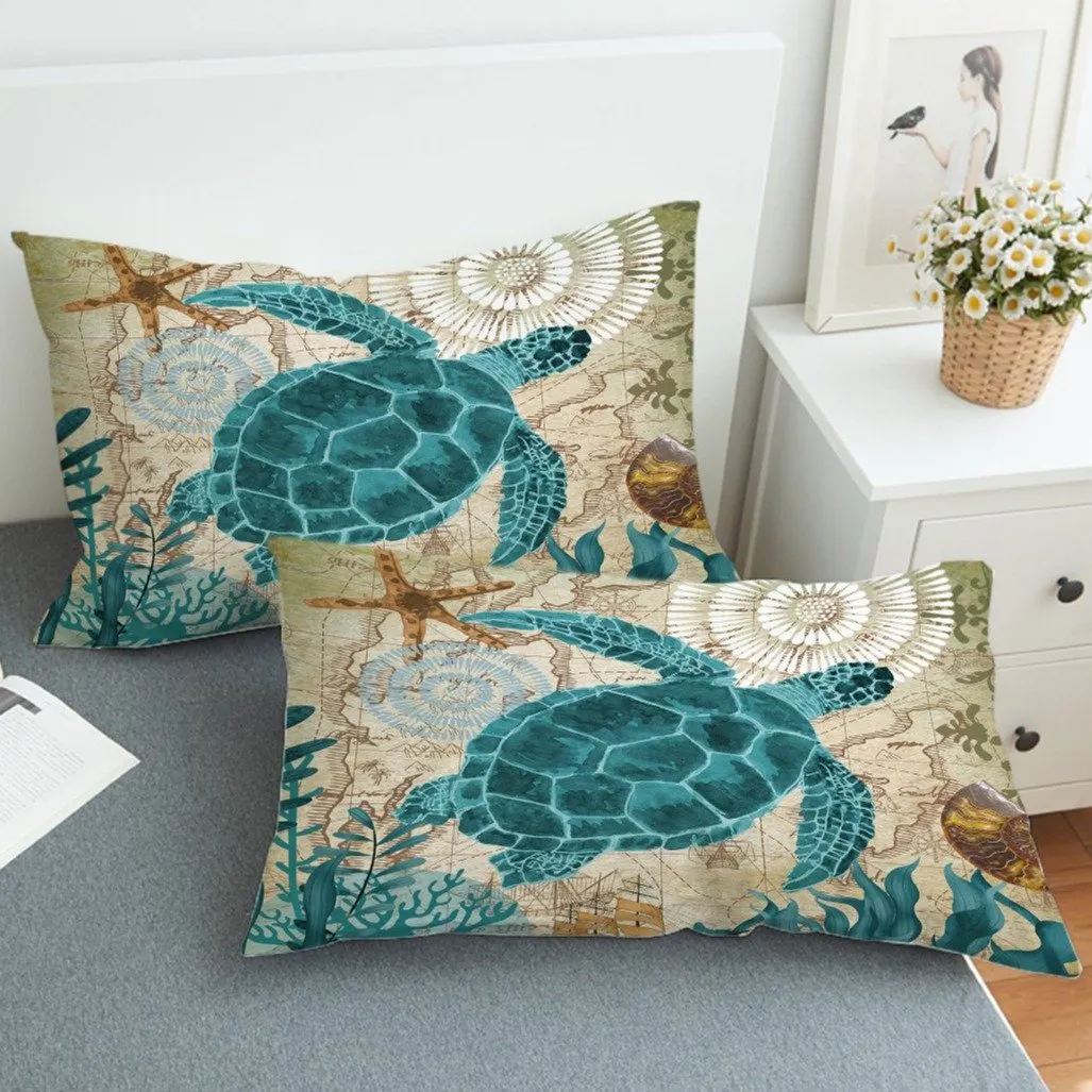 Sea Turtle Love Comforter Set