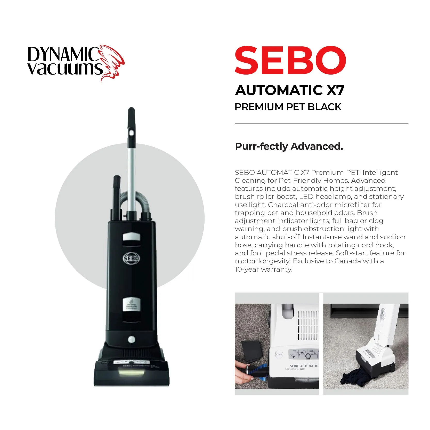 Sebo Automatic X7 Premium Pet Black