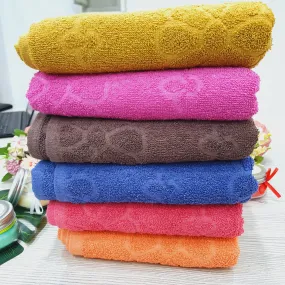 Self-Design Medium Size Towel Multiple Colors - One Piece