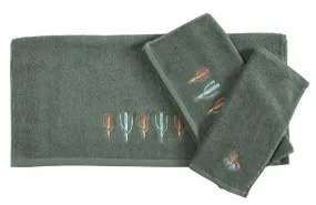 Serape Cactus 3 Piece Towel Set, Turquoise