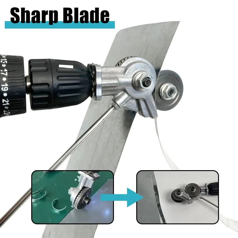 Shears Plate Cutter Metal Sheet Cutter Electric Drill Converting Shears Free Cutting Tool Nibbler Electric Sheet Metal Cutting Scissor