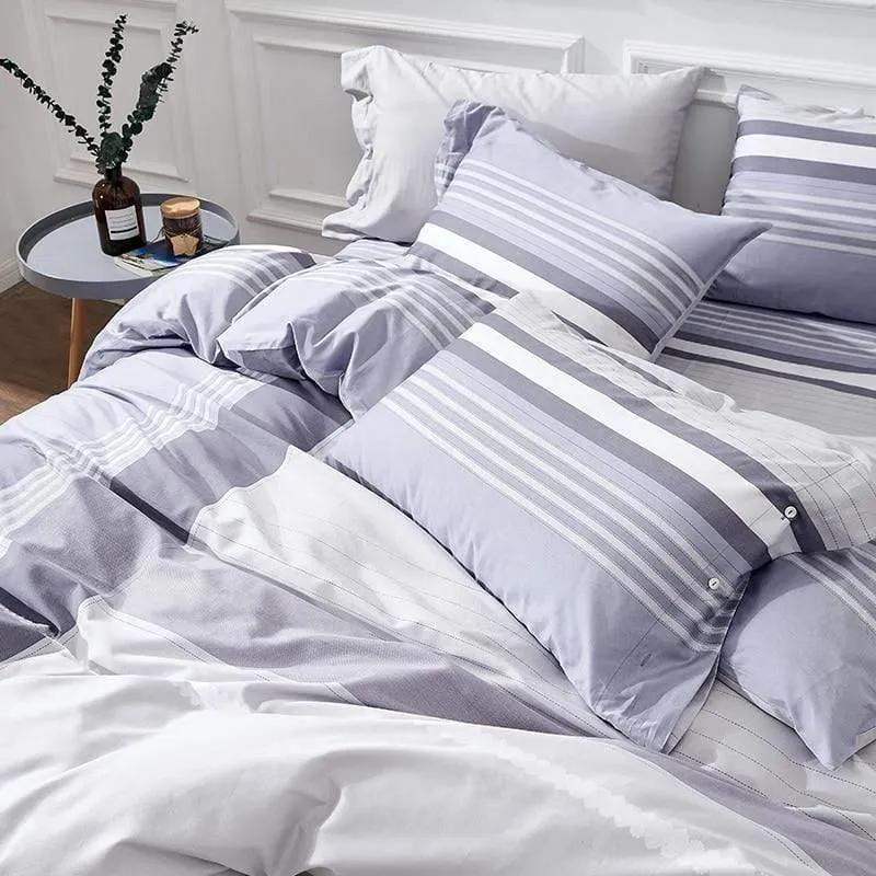 Silky Egyptian Cotton Duvet Cover King Size /Queen Size Bedding Set