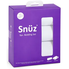 Snuz 3 Piece Crib Bedding Set - Pack of 3 (White)