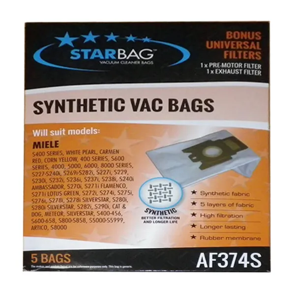 Starbag AF374S Synthetic Vacuum Cleaner Bags