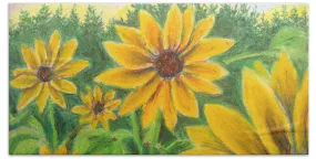 Sunflower on Rainbows - Bath Towel