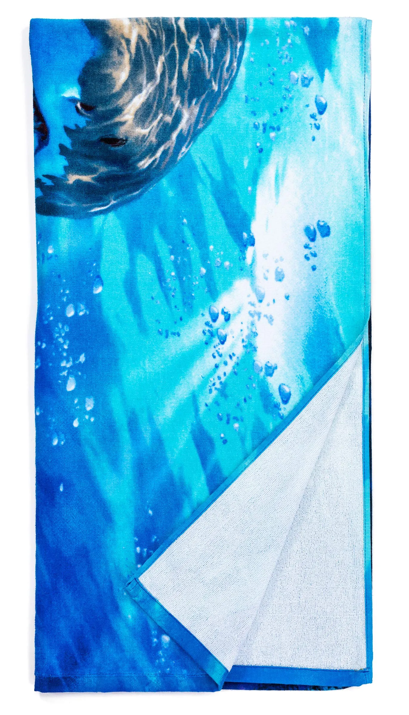 Super Soft Plush Cotton Beach Bath Pool Towel (Great White Shark