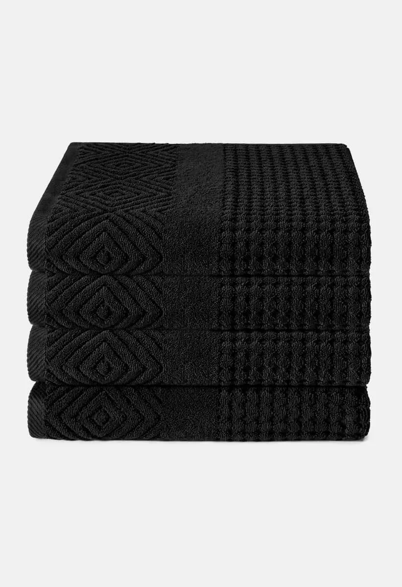 Texere 100% Organic Cotton Diamond Jacquard Towel Set