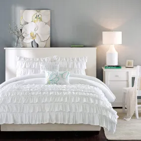 The Waterfall White Bed Set