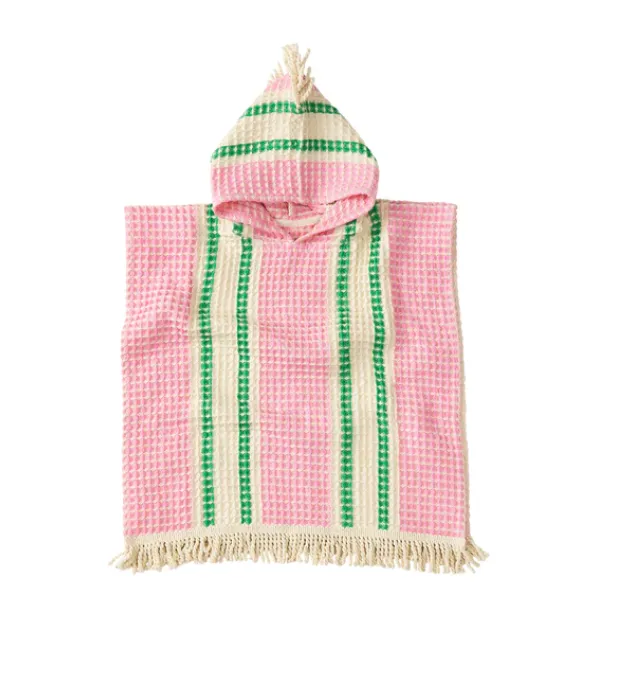 Tishy Waffle Hooded Towel - Dahlia