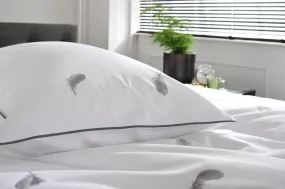 TLC Feathers Embroidered Cotton Duvet Bedlinen