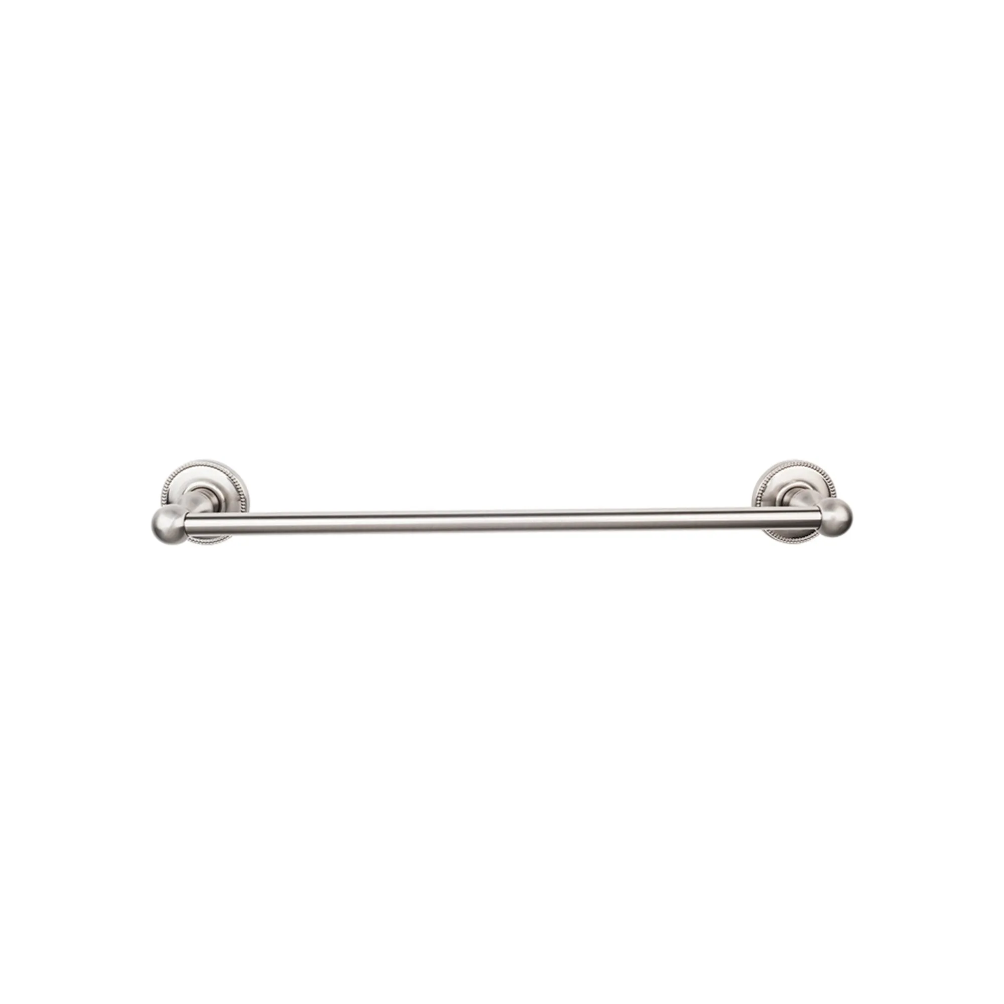 Top Knobs ED10BSNA Edwardian Bath Towel Bar 30 In. Single - Beaded Bplate Brushed Satin Nickel