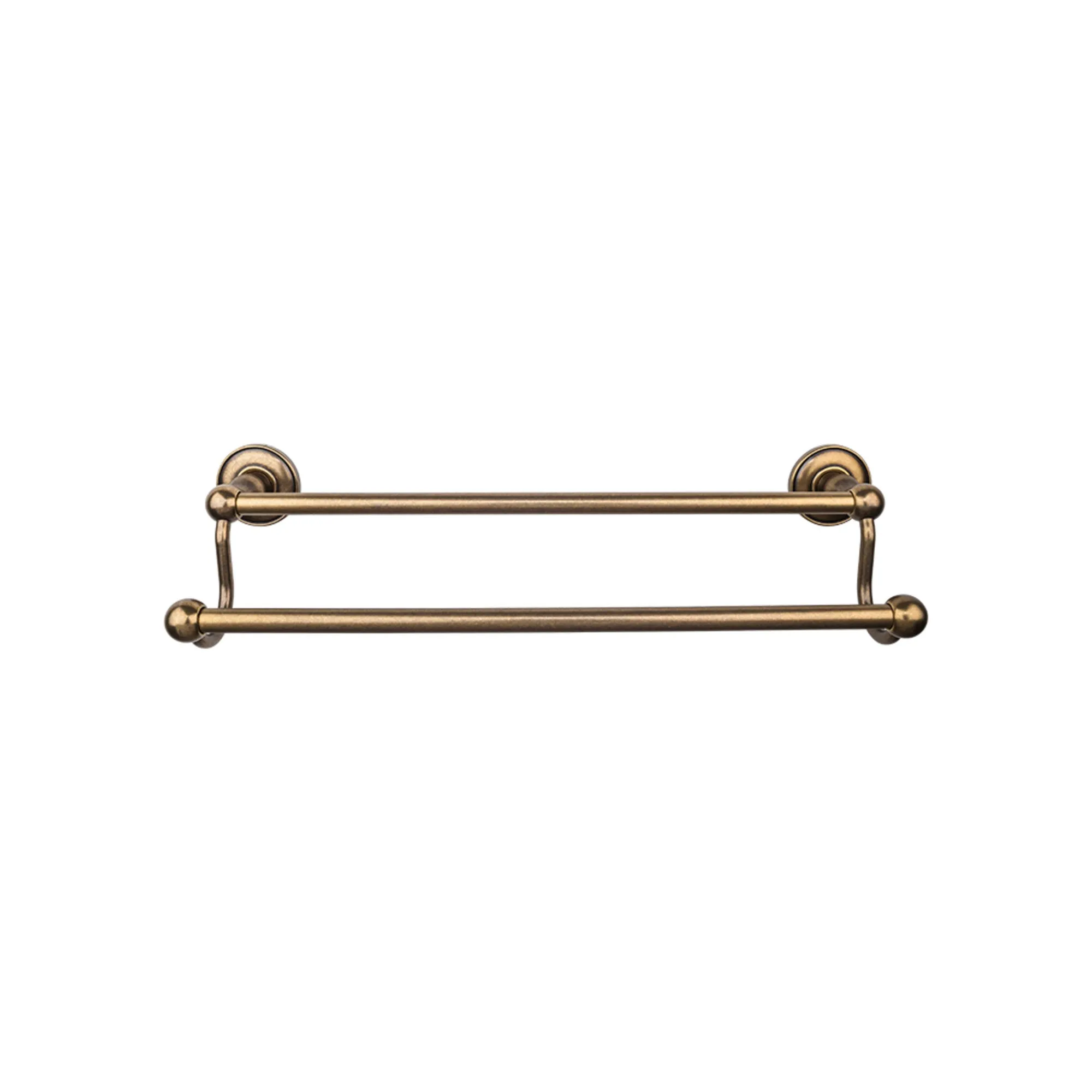 Top Knobs ED11GBZD Edwardian Bath Towel Bar 30 Inch Double - Plain Bplate German Bronze