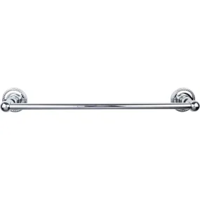 Top Knobs ED6PCF Edwardian Bath Towel Bar 18 In. Single - Rope Backplate Polished Chrome