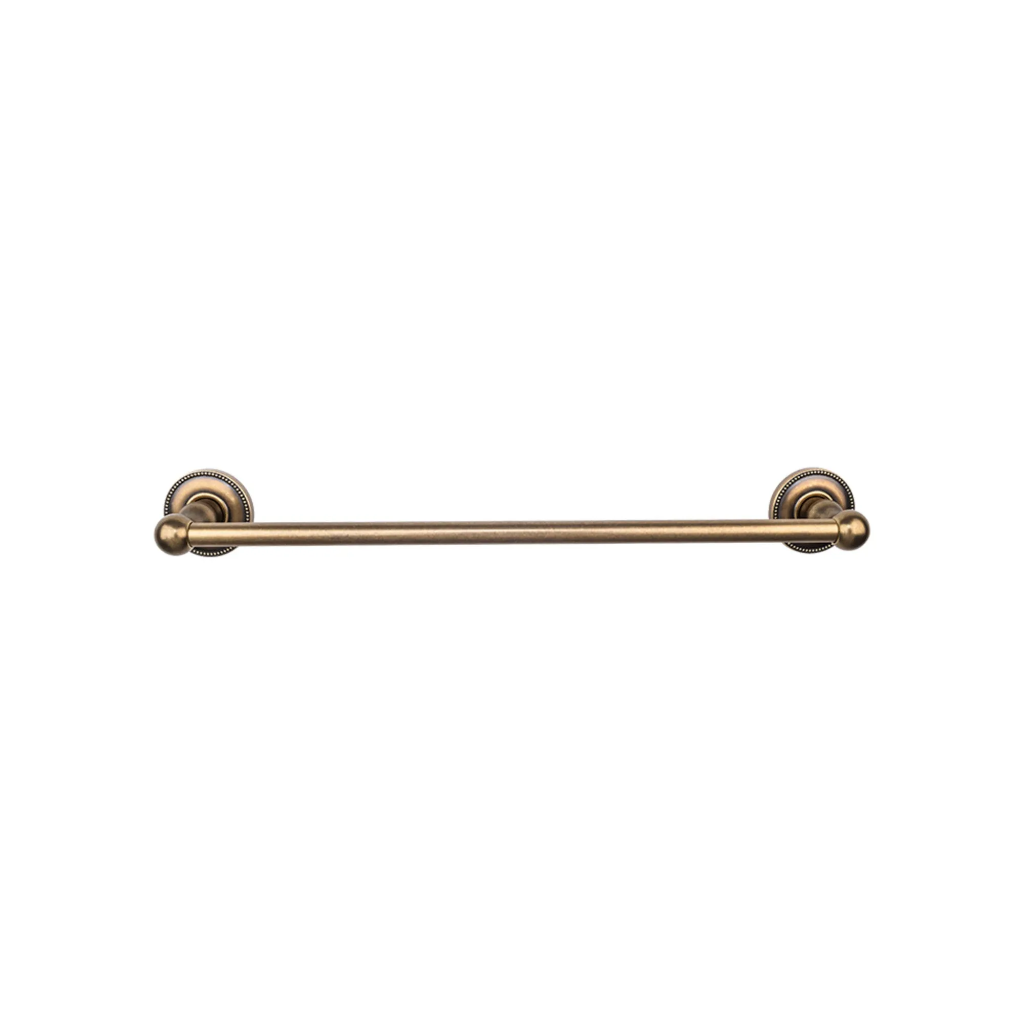 Top Knobs ED8GBZA Edwardian Bath Towel Bar 24 In. Single - Beaded Bplate German Bronze