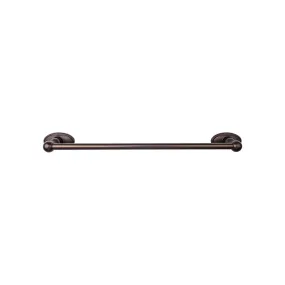 Top Knobs ED8ORBC Edwardian Bath Towel Bar 24 In. Single - Oval Backplate Oil Rubbed Bronze