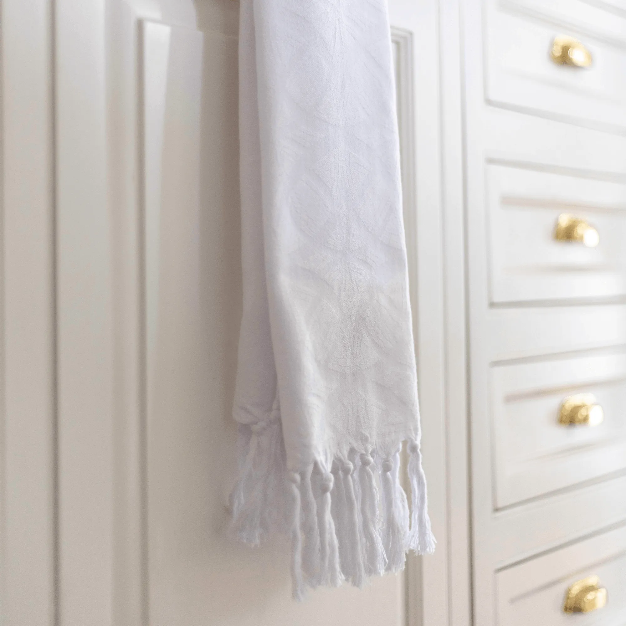 Turkish Cotton Hand Towel | Blanc in White