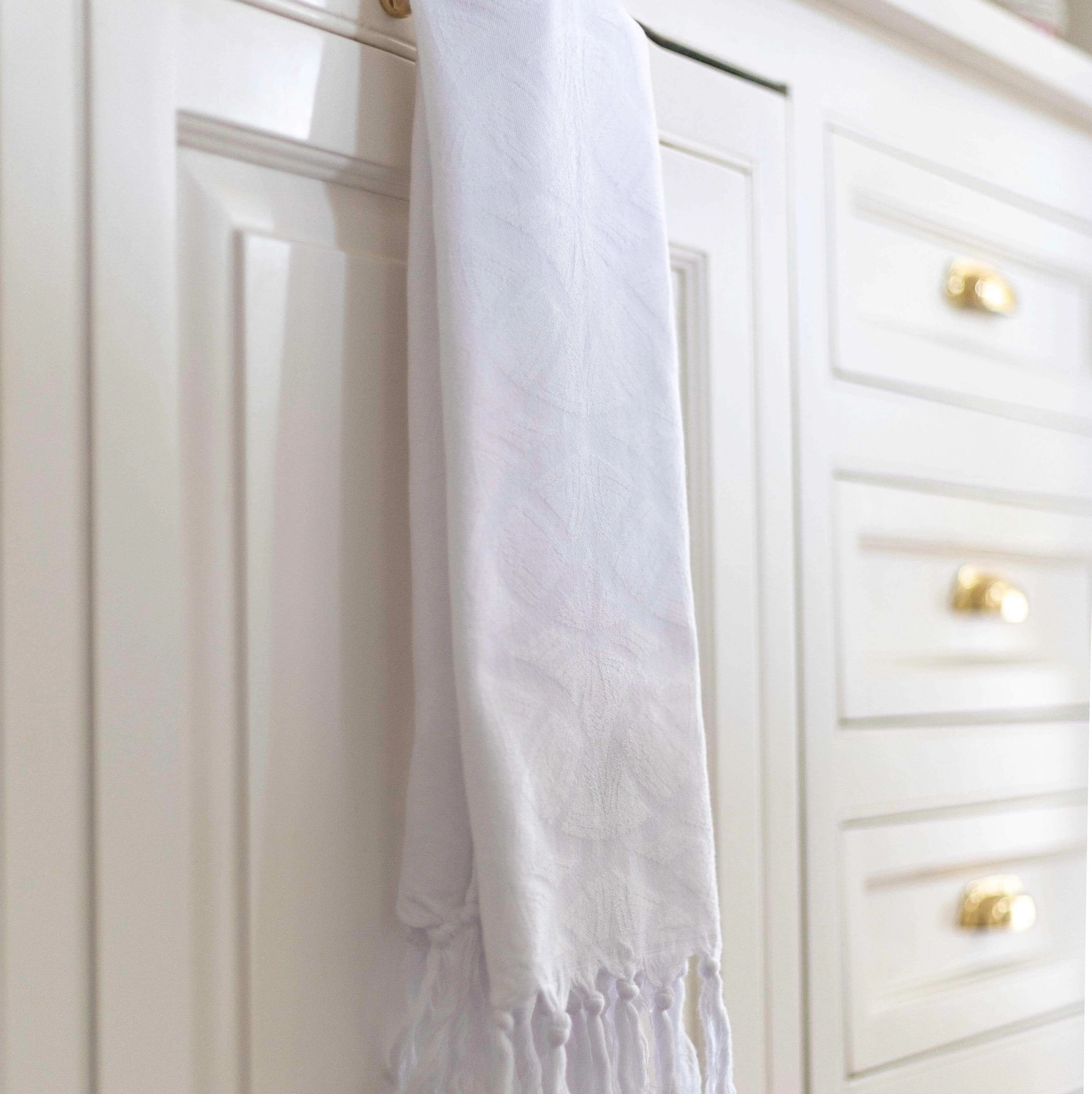 Turkish Cotton Hand Towel | Blanc in White