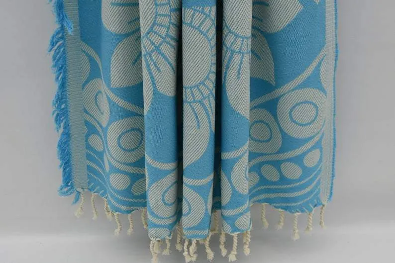 Turquoise Mandala 100% Cotton Towel