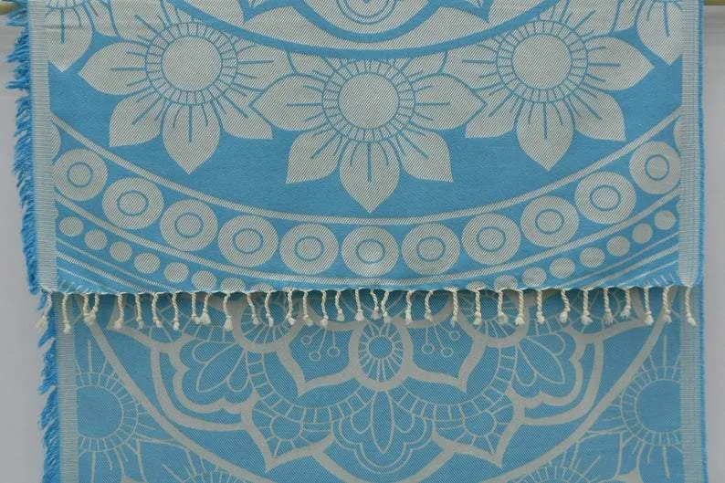 Turquoise Mandala 100% Cotton Towel