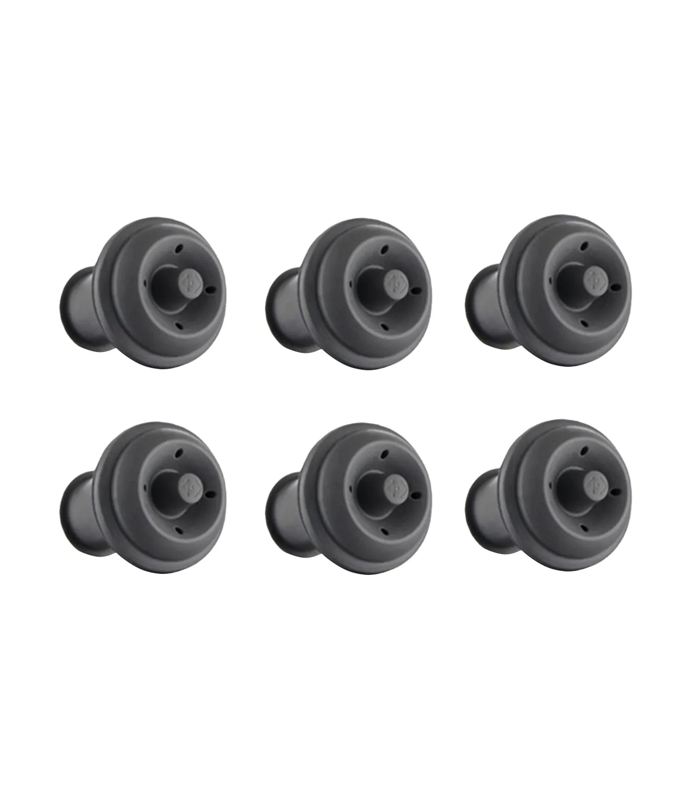 Vacuum Wine Stopper Set of 6 - Gray