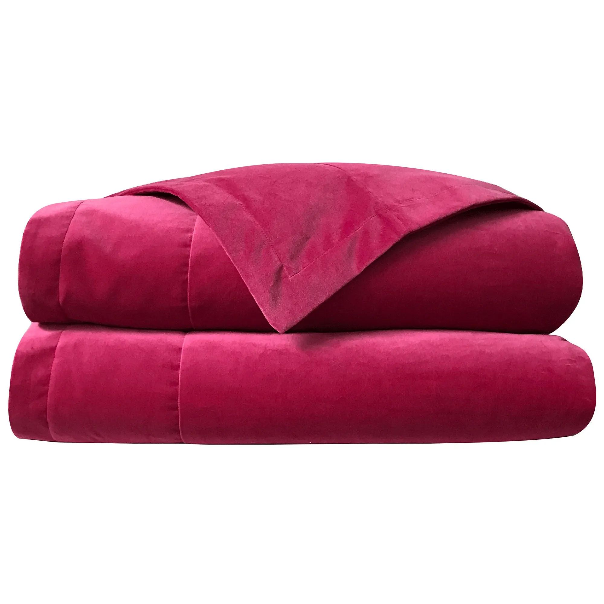 Velvet Duvet Cover in Hot Pink